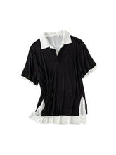 Oversized Fake Two-piece Polo Shirt